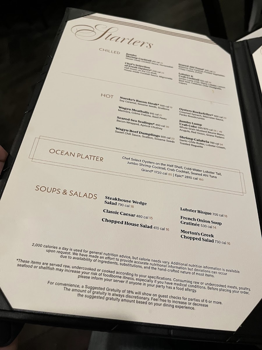 Menu - Morton's The Steakhouse photo 1