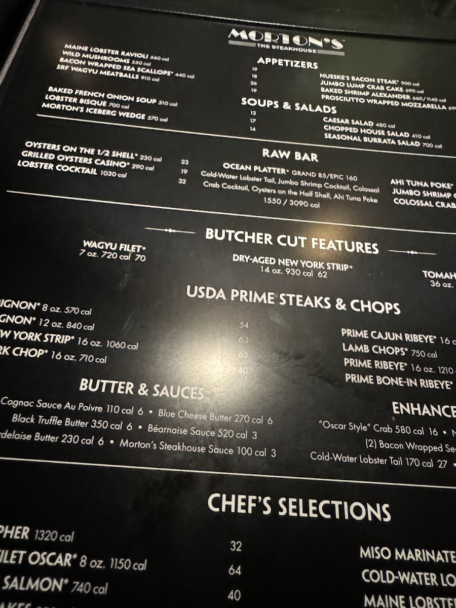 Menu - Morton's The Steakhouse photo 8